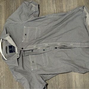 1901 Navy and White Patterned Shirt